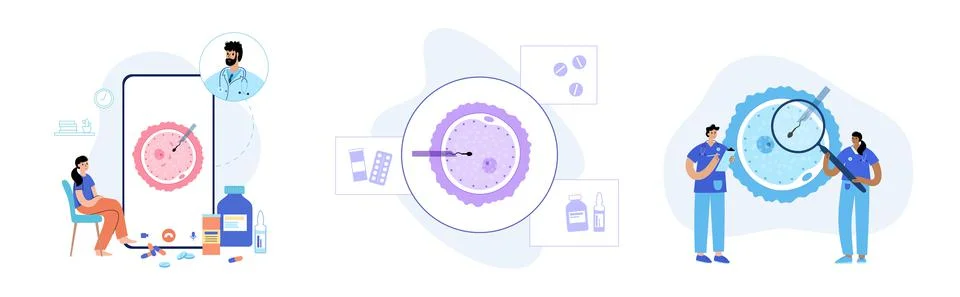 In vitro fertilization Ilustración de archivo