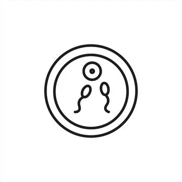 In Vitro Fertilization IVF Process Icon Stock Illustration