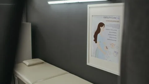 In Vitro Fertilization Poster Hanging on Wall in Medical Room Stock-Footage 339781055