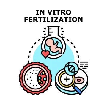 In vitro fertilization process concept vector illustration Stock Illustration