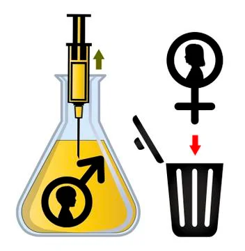 In Vitro Gender Selection Stock Illustration