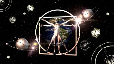 Vitruvian Man Video stock 342720205