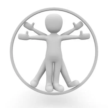 Vitruvian man Stock Illustration