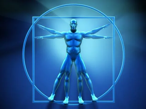 Vitruvian man Illustrazione stock