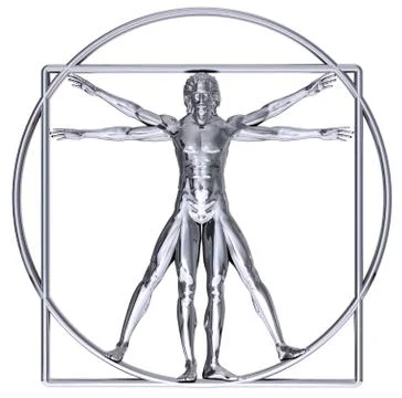 Vitruvian man Foto stock