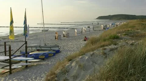 Vitte Beach on Hiddensee Island - Baltic Sea, Northern Germany 스톡 동영상 12448025