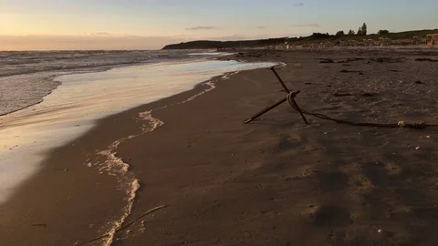 Vitte Hiddensee Beach and Anker Vídeos de archivo 77241333
