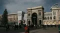 Vittorio Emanuele II Gallery (Galleria), Duomo Square (Piazza del Duomo), Italy HD Footage