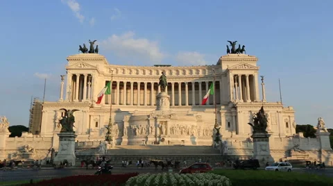 Vittorio Emanuele Monument Stock Footage 53254748
