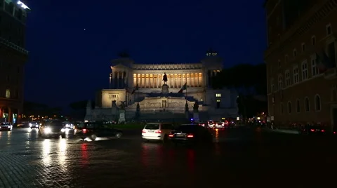 Vittorio Emanuele Monument Stock Footage 53269925