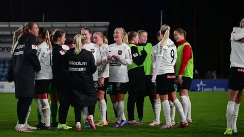 Vittsjö GIK vs IF Brommapojkarna. Post-game celebration. Stock Footage 290131069