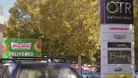 Viva Energy Shell Branded OTR Fuel Station Following Peregrine Corporation Stock Footage 336064940