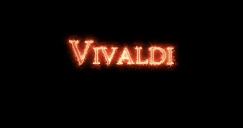 Vivaldi written with fire. Loop Vidéo 129496916