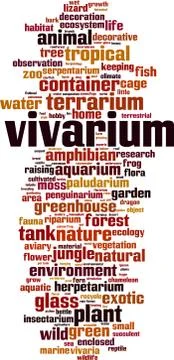 Vivarium word cloud Stock Illustration