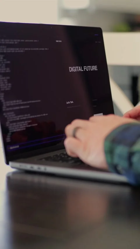 Vive Coding with AI Based IDE Software Concept Stock Footage 326363164