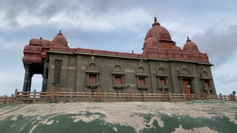 Vivekananda rock memorial at evening Video stock 164874199