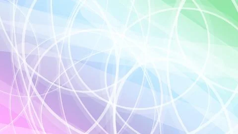 A vivid abstract backdrop features looping white light trails over soft blu.. Stock Illustration