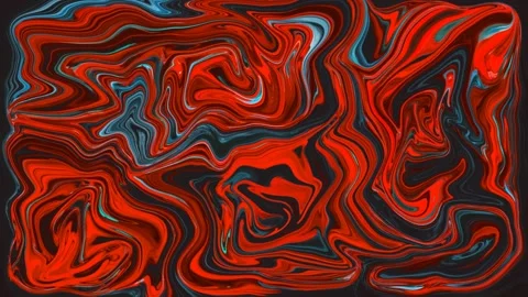 Vivid abstract background with mixing red streams in slow motion 3d render Stock Footage 168985096