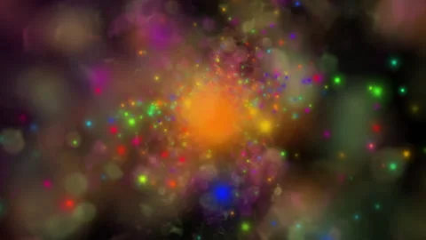 Vivid Abstract Colorful Lights and Diffuse Clouds Stock Footage 300190886