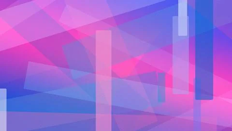A vivid abstract composition of translucent geometric bars and planes fills.. Stock Illustration