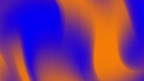 Vivid abstract fluid shapes with orange and blue color blending in dynamic .. Stock Footage 313784053