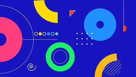 Vivid Abstract Geometric Art with Dynamic Stock Illustration