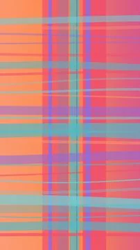 A vivid abstract grid pattern mixes orange, pink, and teal with glitch-like.. Stock Illustration