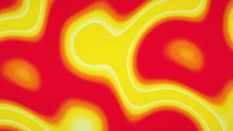 A vivid abstract pattern combines red fields with yellow organic forms and .. Stock Illustration