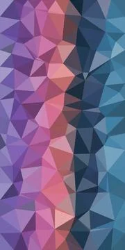 A vivid abstract polygon pattern background blends purple and blue tones wi.. Stock-Illustration