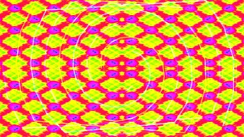 Vivid abstract psychedelic geometric pattern in neon colors Stock Footage 336883001