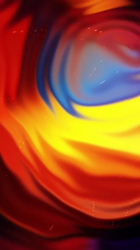 Vivid Abstract Vortex with Swirling Red, Yellow, and Blue Hues Evoking Ener.. Stock Footage 341781413