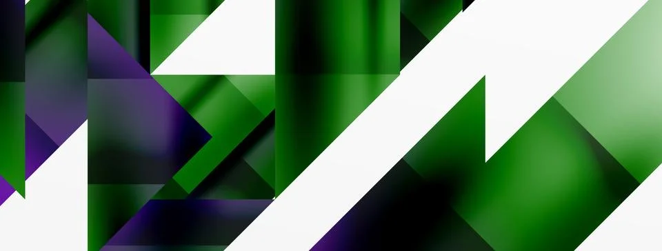Vivid abstraction unfolds. Triangles in seamless harmony, composing dynamic Illustrazione stock