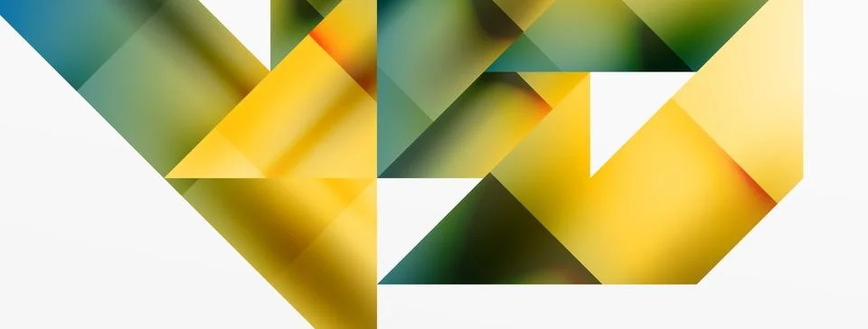 Vivid abstraction unfolds. Triangles in seamless harmony, composing dynamic Illustrazione stock