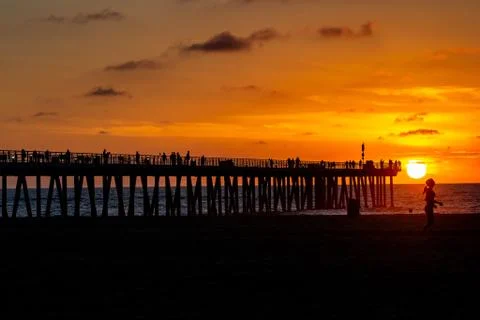 Vivid Beach Sunset Stock Photos