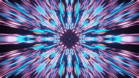 A vivid beautiful abstract mandala pattern for background with blue, orange a Stock Illustration