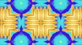 Vivid blue and yellow kaleidoscope background, loop HD Footage