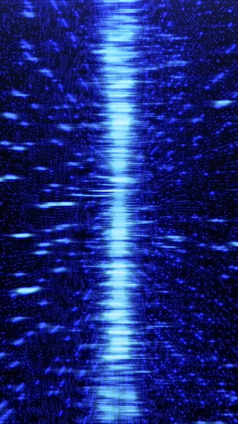 A vivid blue light flows through darkness Stock Footage 312869857