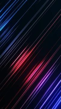 Vivid blue, red, and violet light streaks cut across a dark vertical backgr.. Ilustração Stock