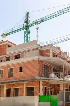 Vivid capture of construction site showcasing building in progress with Stock Photos