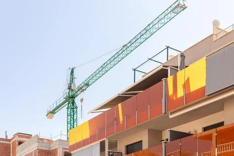 Vivid capture of construction site showcasing building in progress with Stock Photos