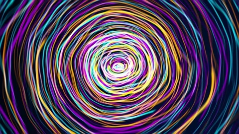 Vivid Circle Neon Strings Background Stock-Footage 165153344