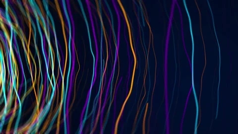 Vivid Circle Neon Strings On The Side Stock-Footage 165151829