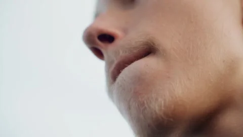 Vivid close view showcases mentally sharp young sports competitor. Detailed Stock Footage 334946829