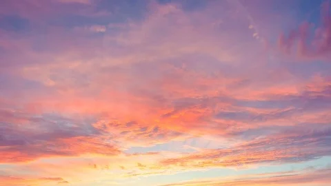 Vivid clouds moving rapidly to the west. Wonderful natural background. Stock Footage