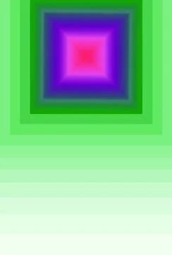 Vivid Color 3D Pyramid with Gradient Green Multiple Layers Square Frame Illustration