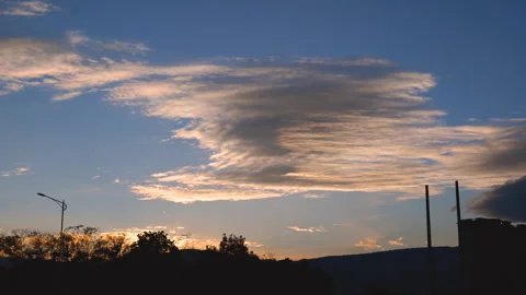 Vivid Color Clouds 4K Timelapse Across Open Sky Stock Footage 320855725