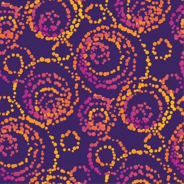 Vivid color dots  seamless pattern in tribal style. イラスト素材