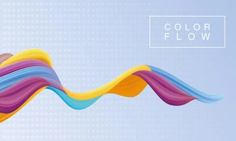 Vivid color flow with rectangle frame background poster Stock Illustration