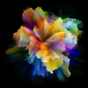 Vivid Color Splash Explosion Stock Illustration