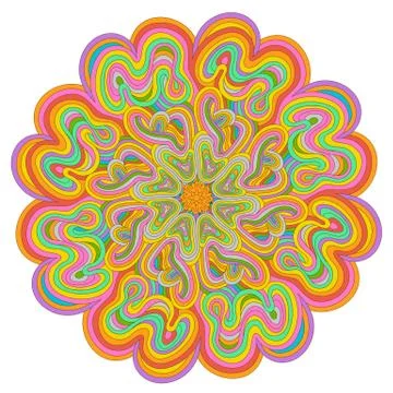 Vivid colored mandala for your design Stock Illustration